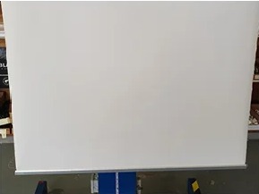 Wide roller blind after cleaning